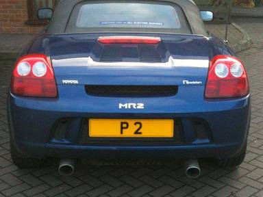 UK Number Plate P 2