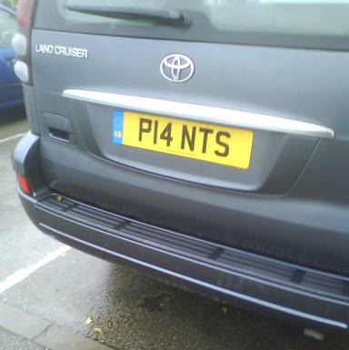 UK Number Plate P14 NTS