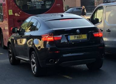 UK Number Plate PAU 1