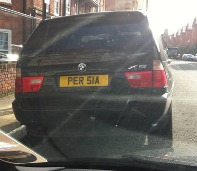 UK Number Plate PER 51A