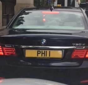 PHI 1 on a vehicle — Philippines diplomatic registration