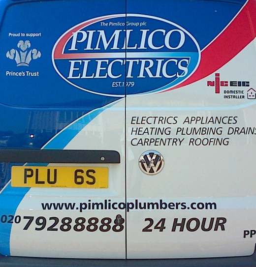 PLU 6S number plate – Pimlico Plumbers