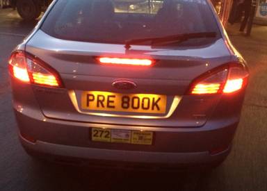 UK Number Plate PRE 800K