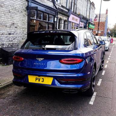 UK Number Plate PV 3