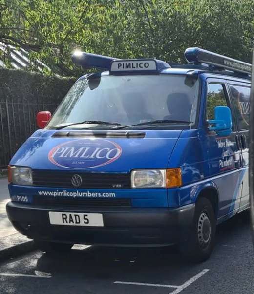RAD 5 number plate – Pimlico Plumbers