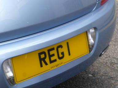 UK Number Plate REG 1