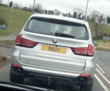 UK Number Plate RKU 1