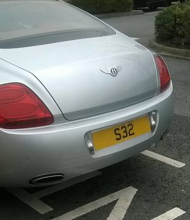 UK Number Plate S 32