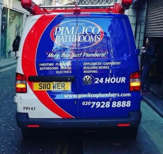 S110 WER number plate – Pimlico Plumbers