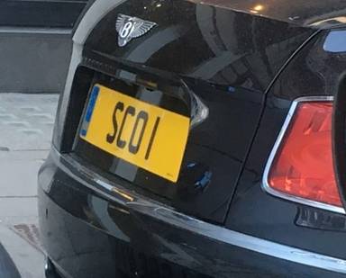 UK Number Plate SCO 1