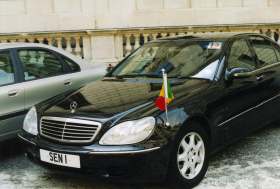 SEN 1 on a vehicle — Senegal diplomatic registration