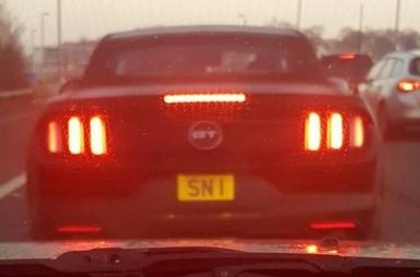 UK Number Plate SN 1