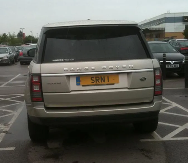 UK Number Plate SRN 1