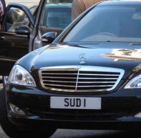 SUD 1 on a vehicle — Sudan diplomatic registration
