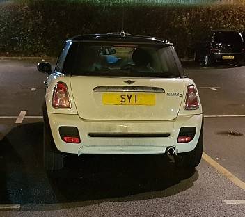 UK Number Plate SY 1