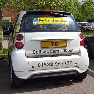 UK Number Plate T 6
