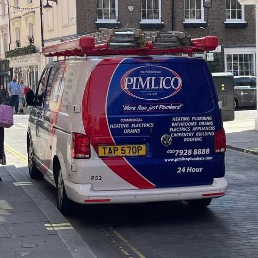 TAP 570P number plate – Pimlico Plumbers