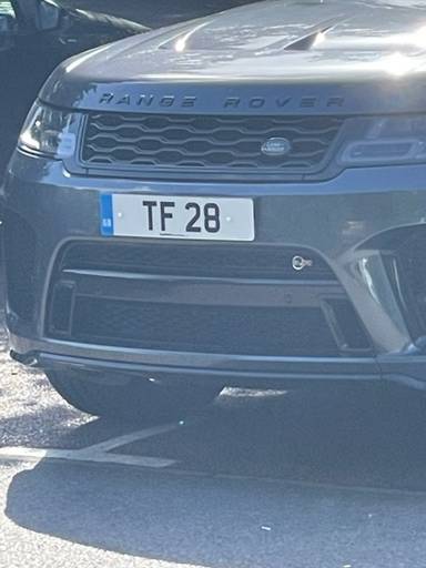 UK Number Plate TF 28