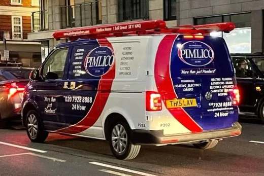 TH15 LAV number plate – Pimlico Plumbers