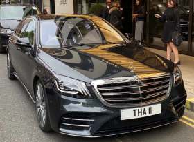 THA 11 on a vehicle — Thailand diplomatic registration