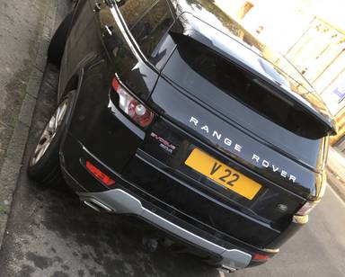 UK Number Plate V 22