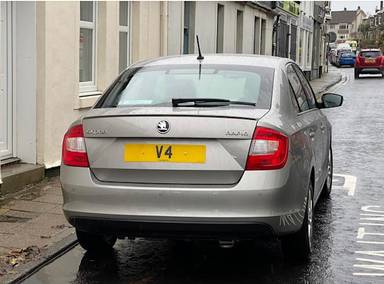 UK Number Plate V 4