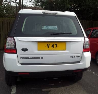 UK Number Plate V 47