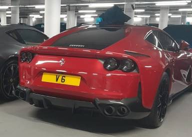 UK Number Plate V 6