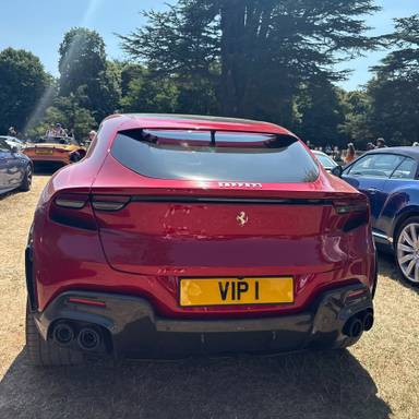 UK Number Plate VIP 1 on a 1993 Blue Rolls Royce Purosangue