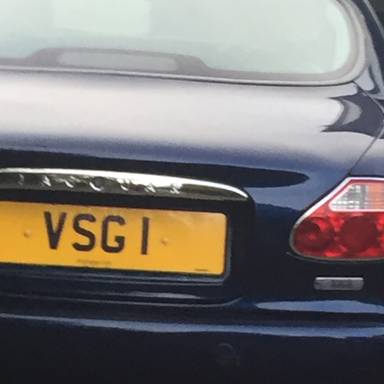 UK Number Plate VSG 1