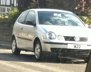 UK Number Plate W 22