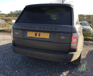 UK Number Plate W 4