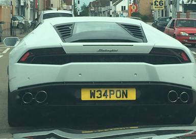 UK Number Plate W34 PON