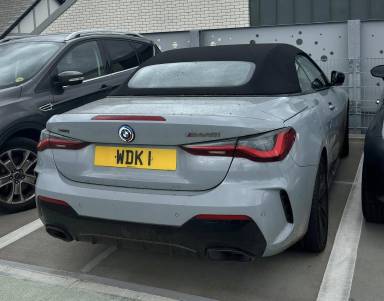 UK Number Plate WDK 1