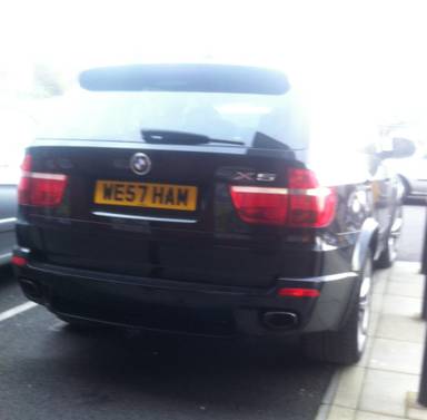 UK Number Plate WE57 HAM