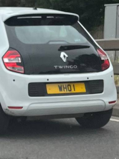 UK Number Plate WHO 1