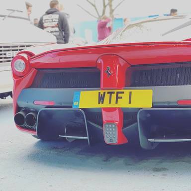 UK Number Plate WTF 1