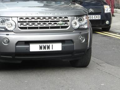 UK Number Plate WWW 1