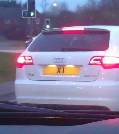 UK Number Plate X 1