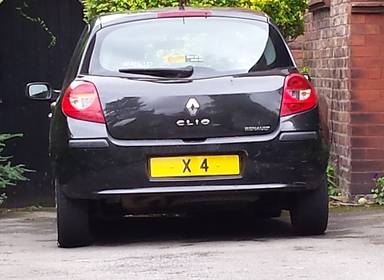 UK Number Plate X 4