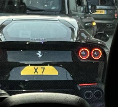 UK Number Plate X 7