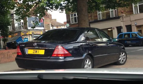ZIM 1 on a vehicle — Zimbabwe diplomatic registration