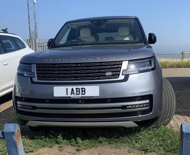 UK Number Plate 1 ABB on a 2024 Grey Land Rover Range Rover Hse Phev Auto