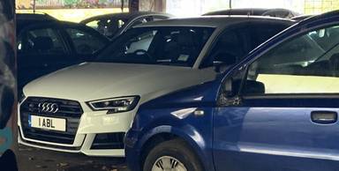 UK Number Plate 1 ABL on a 2017 White Audi A3
