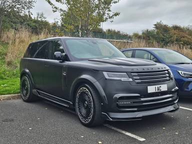 UK Number Plate 1 AC on a 2025 Black Land Rover Range Rover Autobio Mhev Auto