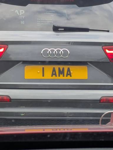 UK Number Plate 1 AMA on a 2017 Grey Audi Q7
