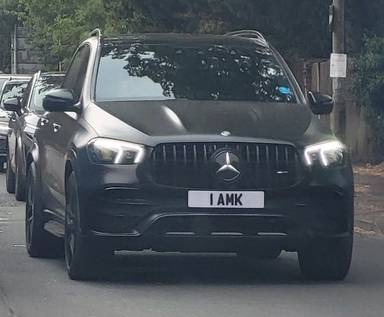 UK Number Plate 1 AMK on a 2020 Black Mercedes-Benz Amg Gle 53 Premium+ Mhev 4m+ A