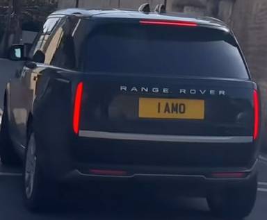 UK Number Plate 1 AMO on a 2023 Green Land Rover Range Rover Autobio D Mhev A