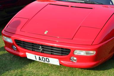 UK Number Plate 1 AOO on a 1997 RED Ferrari F355