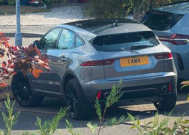 UK Number Plate 1 AWV on a 2023 Grey Jaguar L200